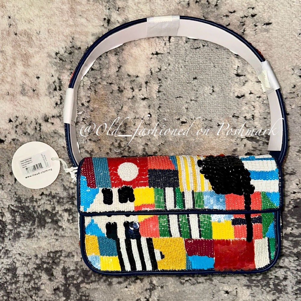 Price Firm - ASO TV 🎬 STAUD Tommy Beaded Bag (Sails Up) - Picture 6 of 14